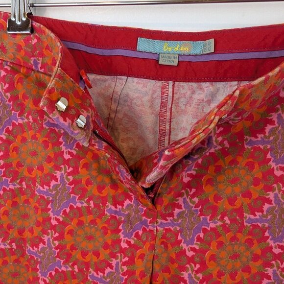 Boden Women's Floral Bistro Crop Ankle Pants, Sz 4 Petite - Picture 2 of 7